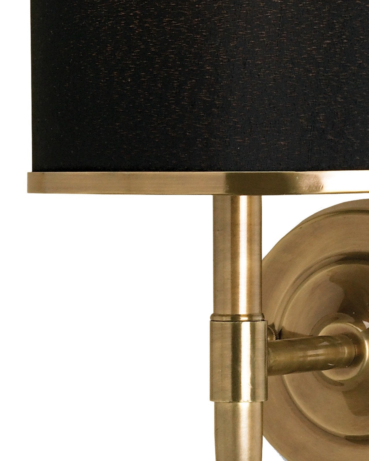 Primo Brass Wall Sconce, Black Shade